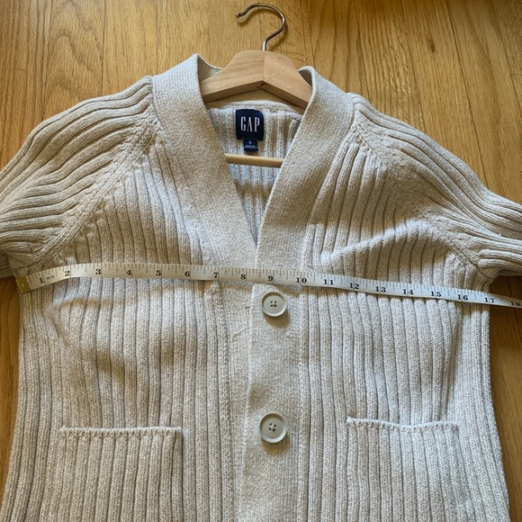 GAP // Ribbed Cotton Cardigan Set in Moonstone - Picture 15 of 15